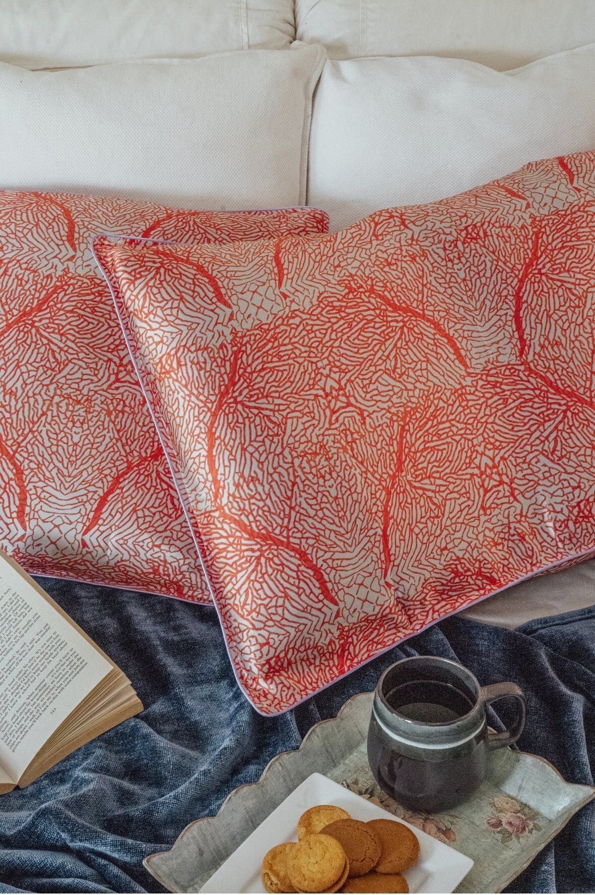 Silk Pillowcase / "Coral Reef"