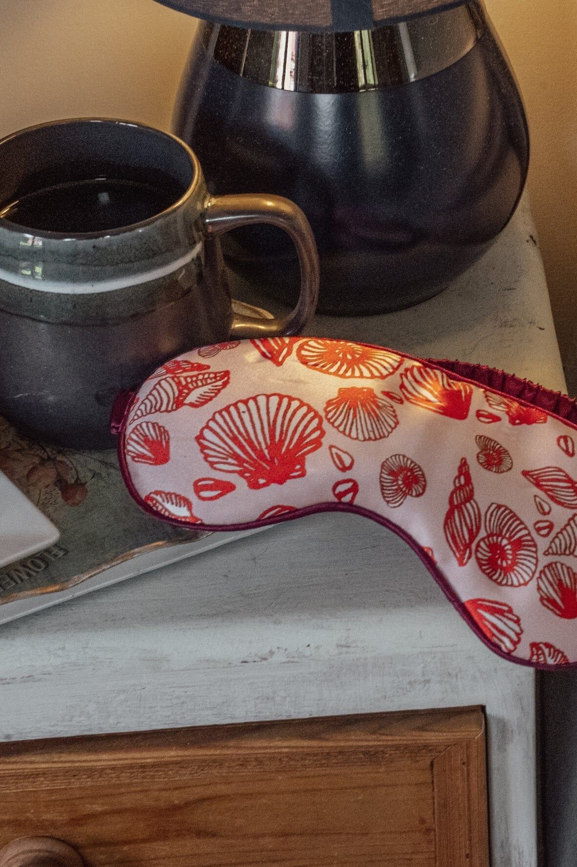 Silk Eye Mask / "Seashells"