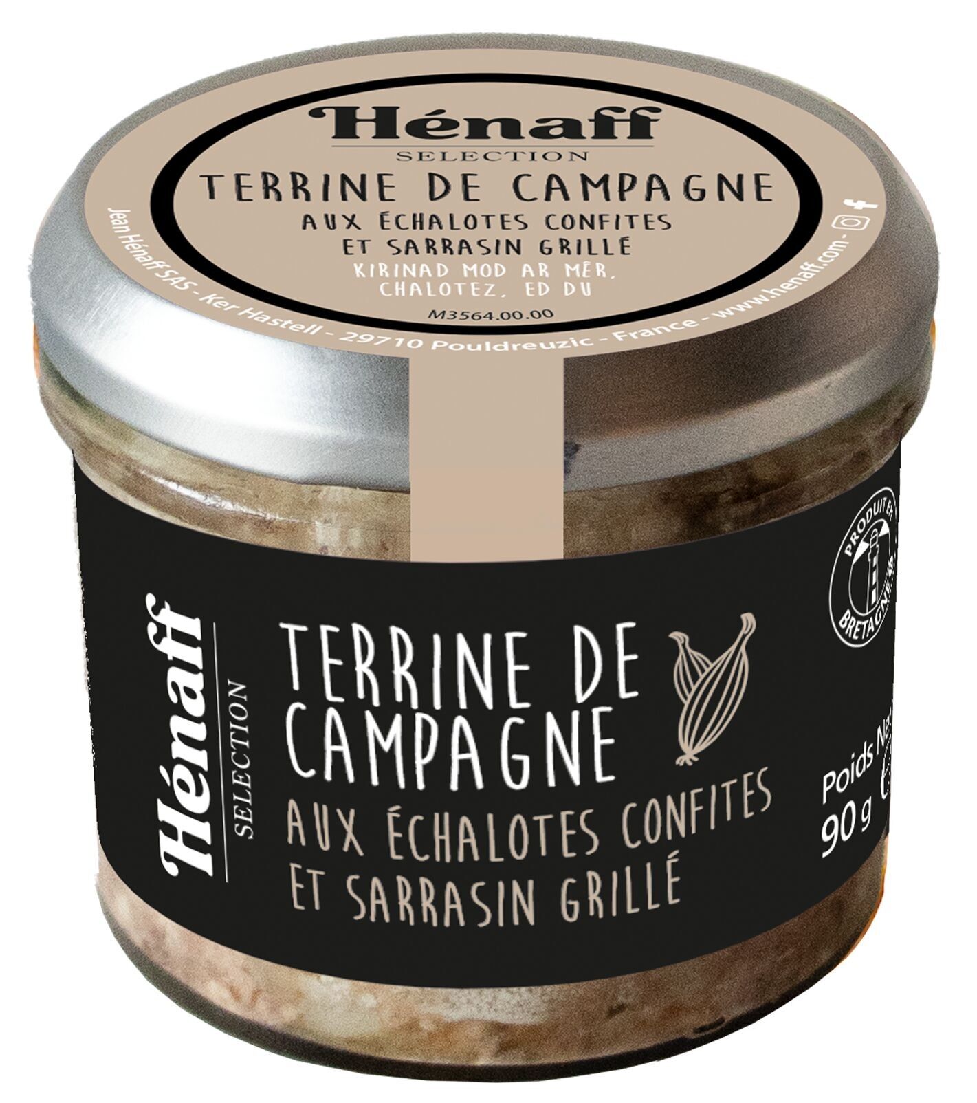 Terrina rustica con scalogni canditi e grano saraceno tostato Hénaff Sélection 90g