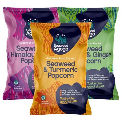 Seaweed Popcorn Multi-Pack  - 18 packs 6 of each flavour profile