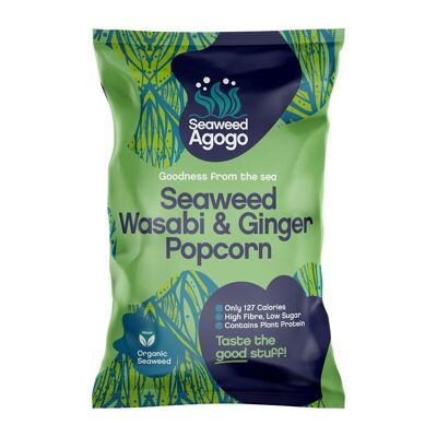 Seaweed Agogo Organic Seaweed, Wasabi & Ginger Popcorn 25g - 18 Packs
