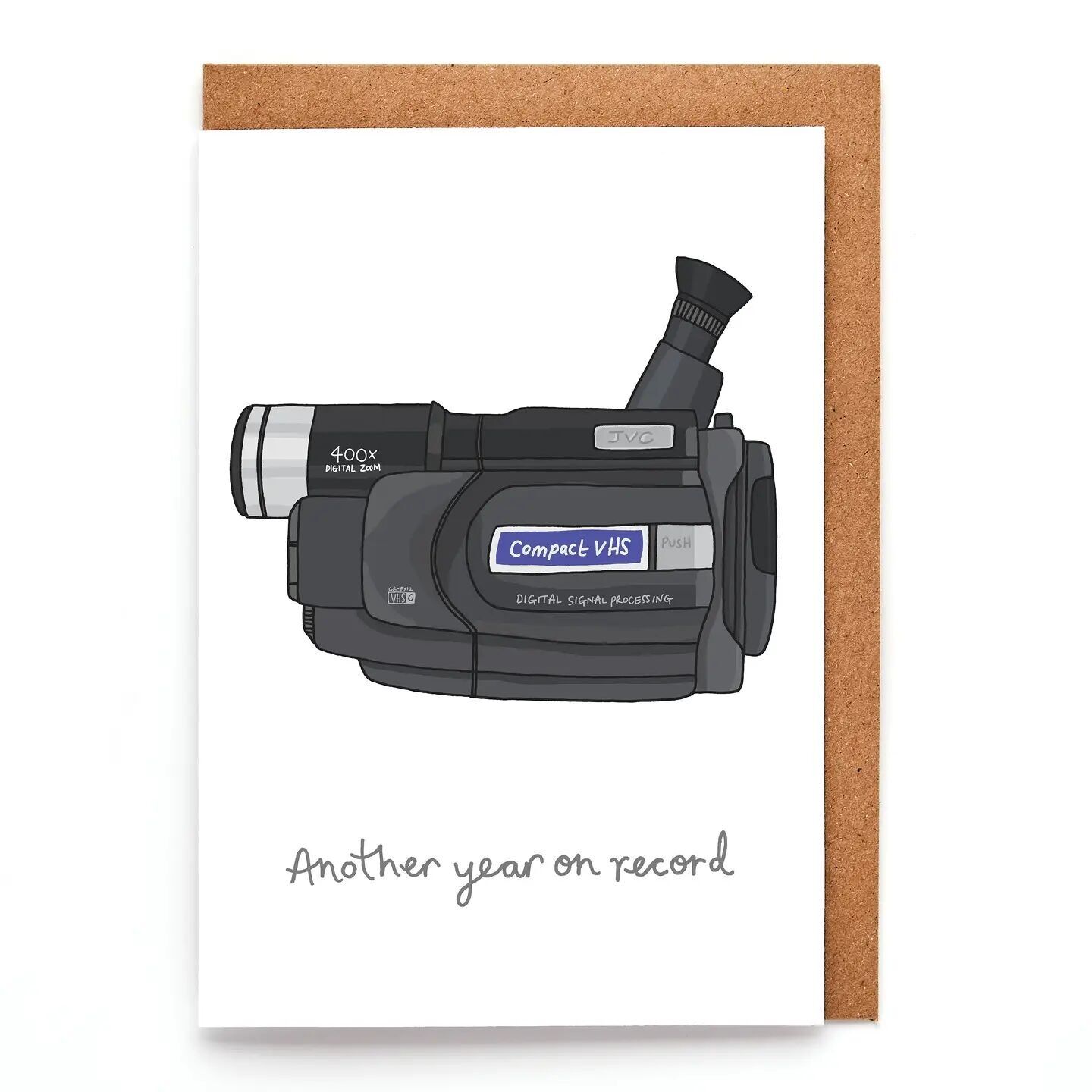Retro Camcorder Funny Birthday Card | Another Year on Record