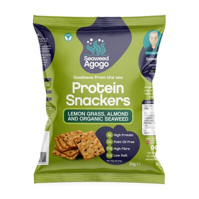 Protein Snackers - Lemon Grass, Almond & Organic Seaweed - 12 Pack