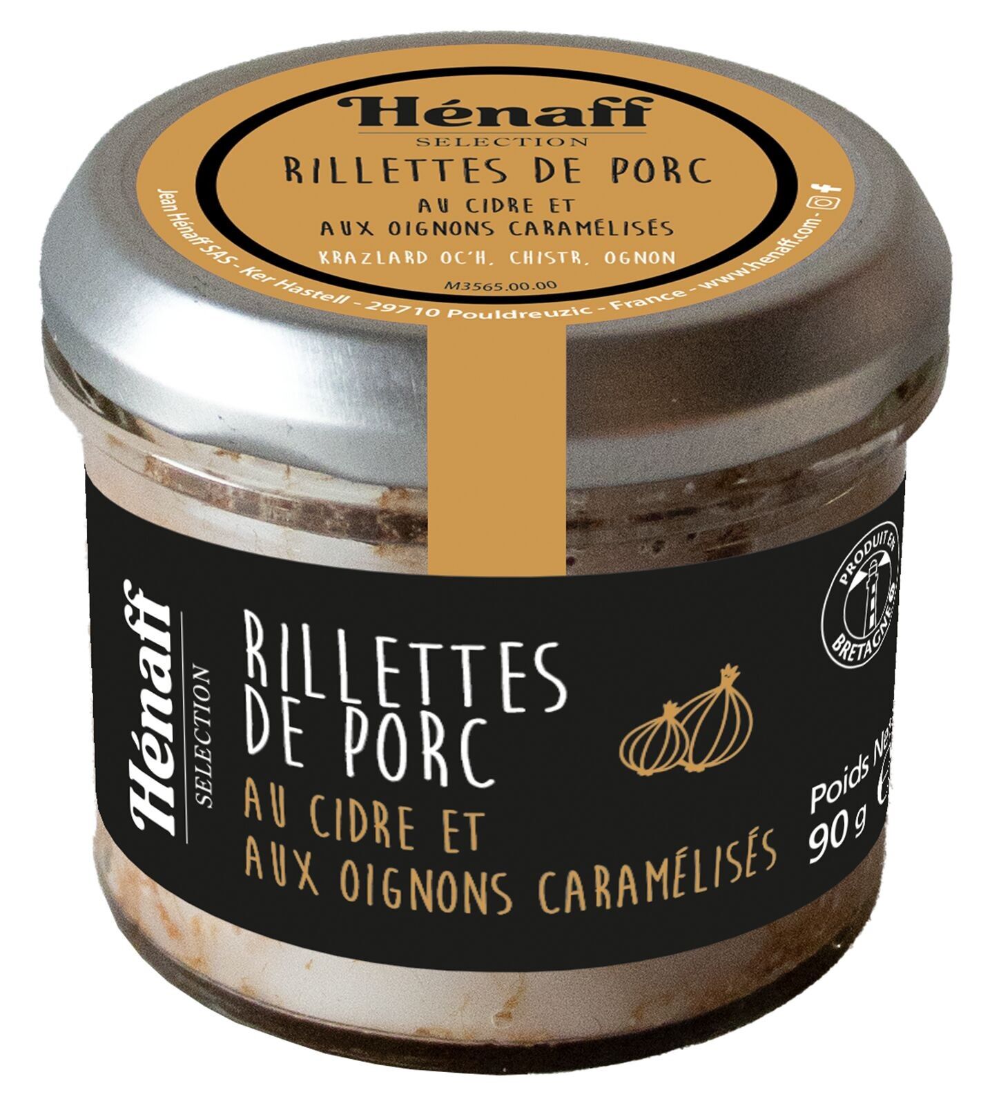 Rillettes di maiale Hénaff Sélection con sidro e cipolle caramellate 90g