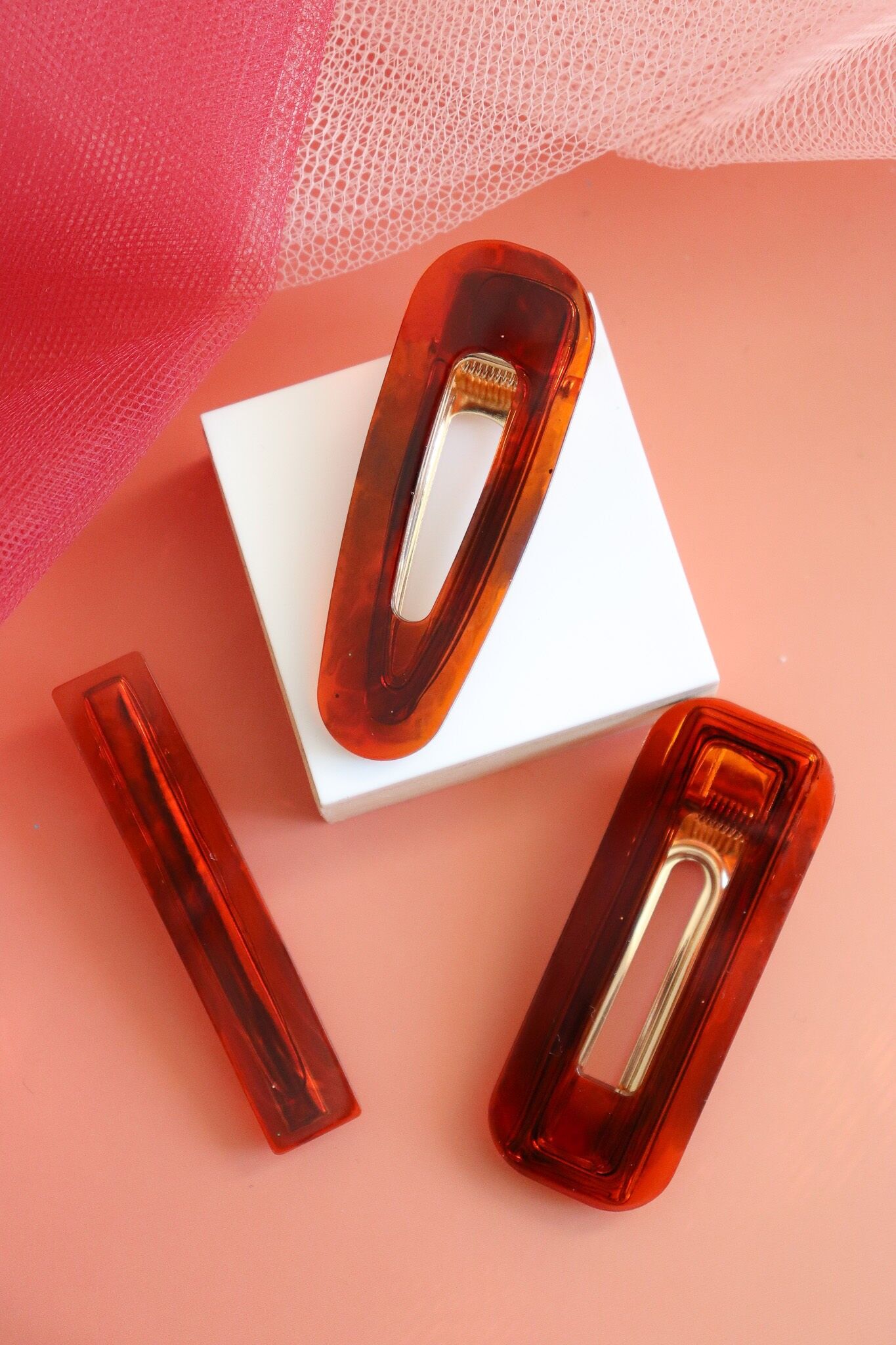 Pinza para el pelo de carey oscuro