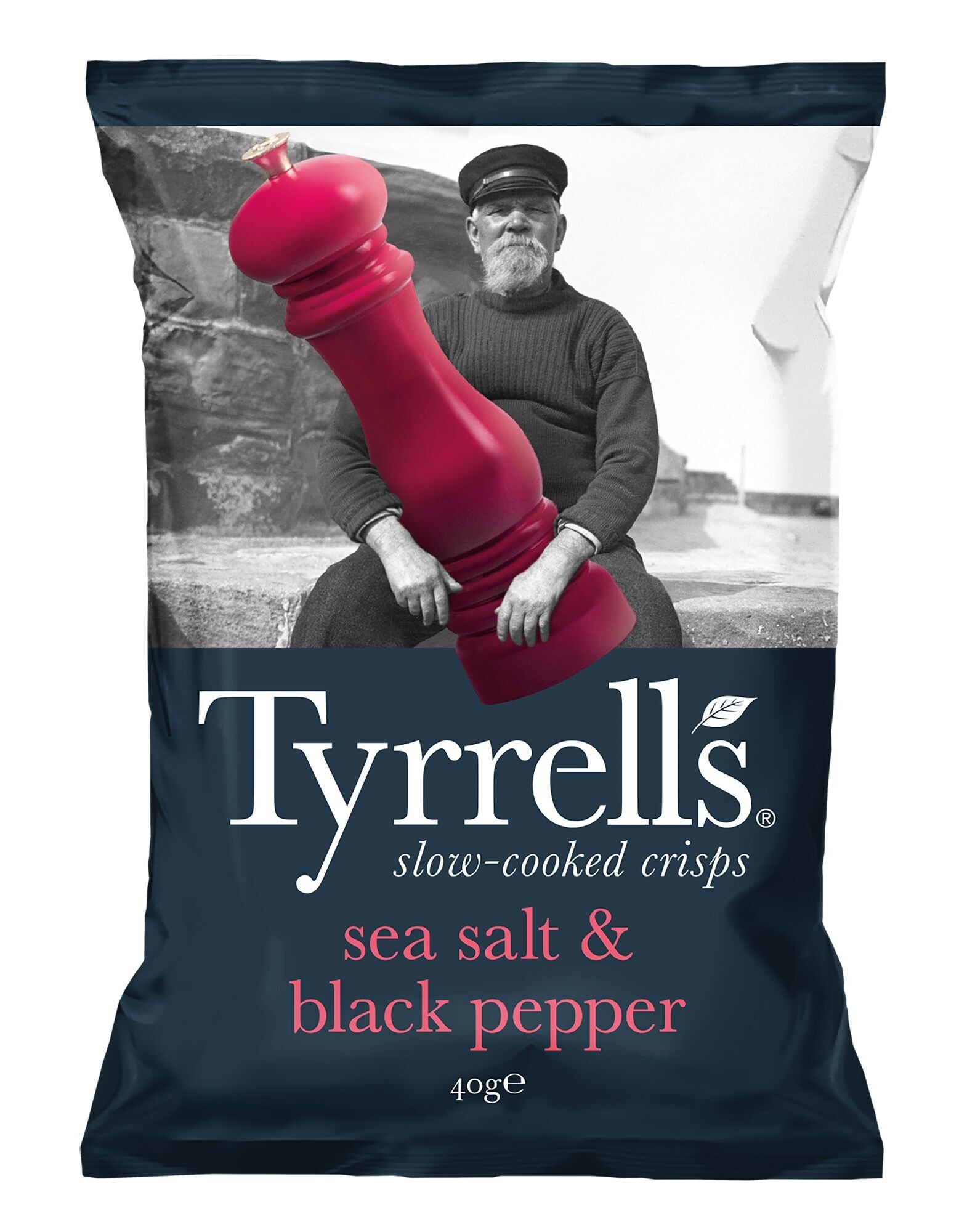 Tyrrells Chips mit Meersalz und schwarzem Pfeffer, 40 g