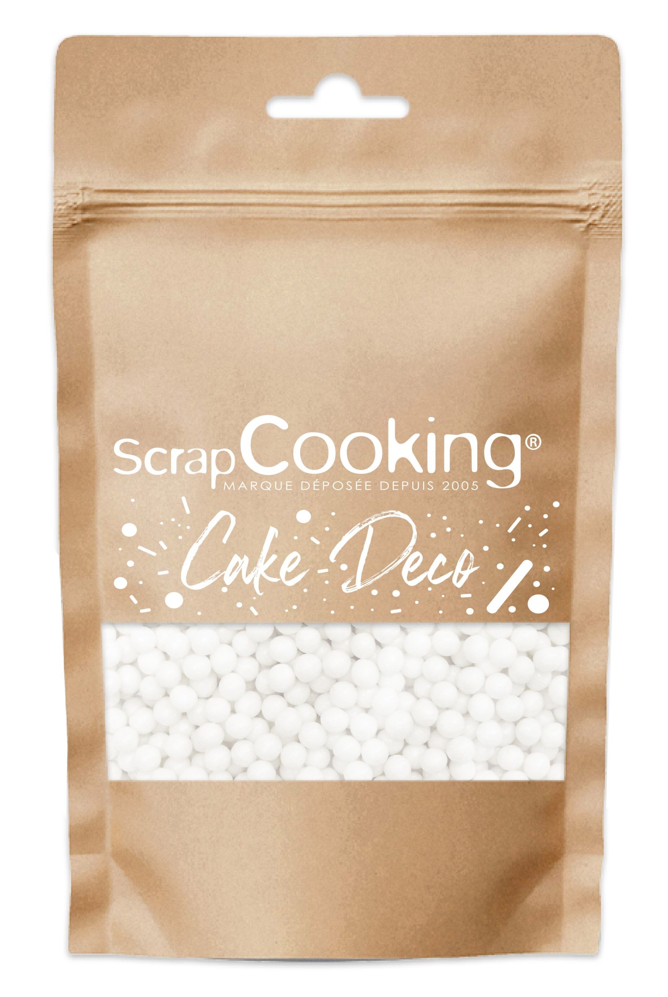 Sweet decorations, white pearls, 55g