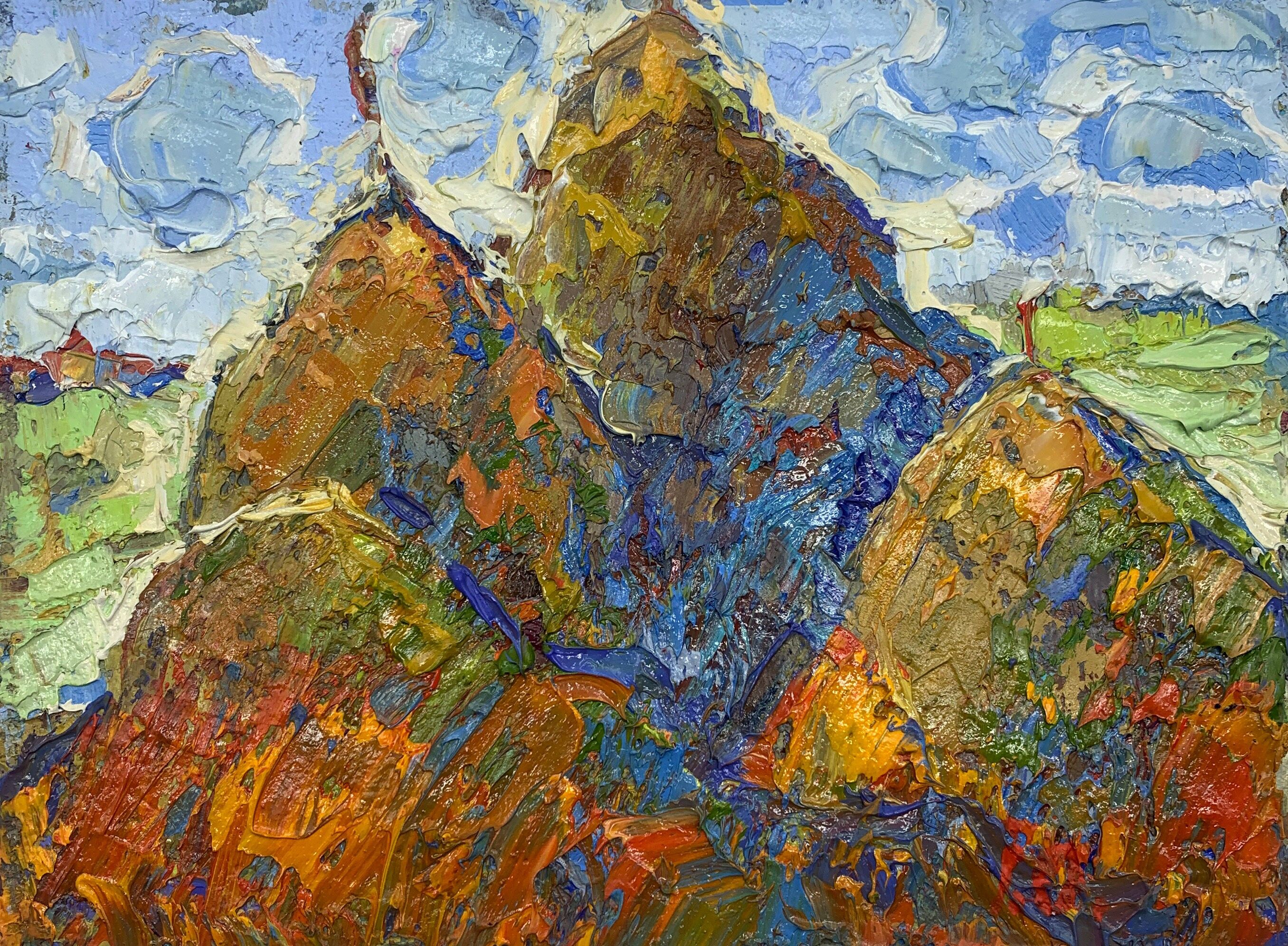 Dipinto ad olio Giornata di sole Oksana Ivanyuk 15x20cm