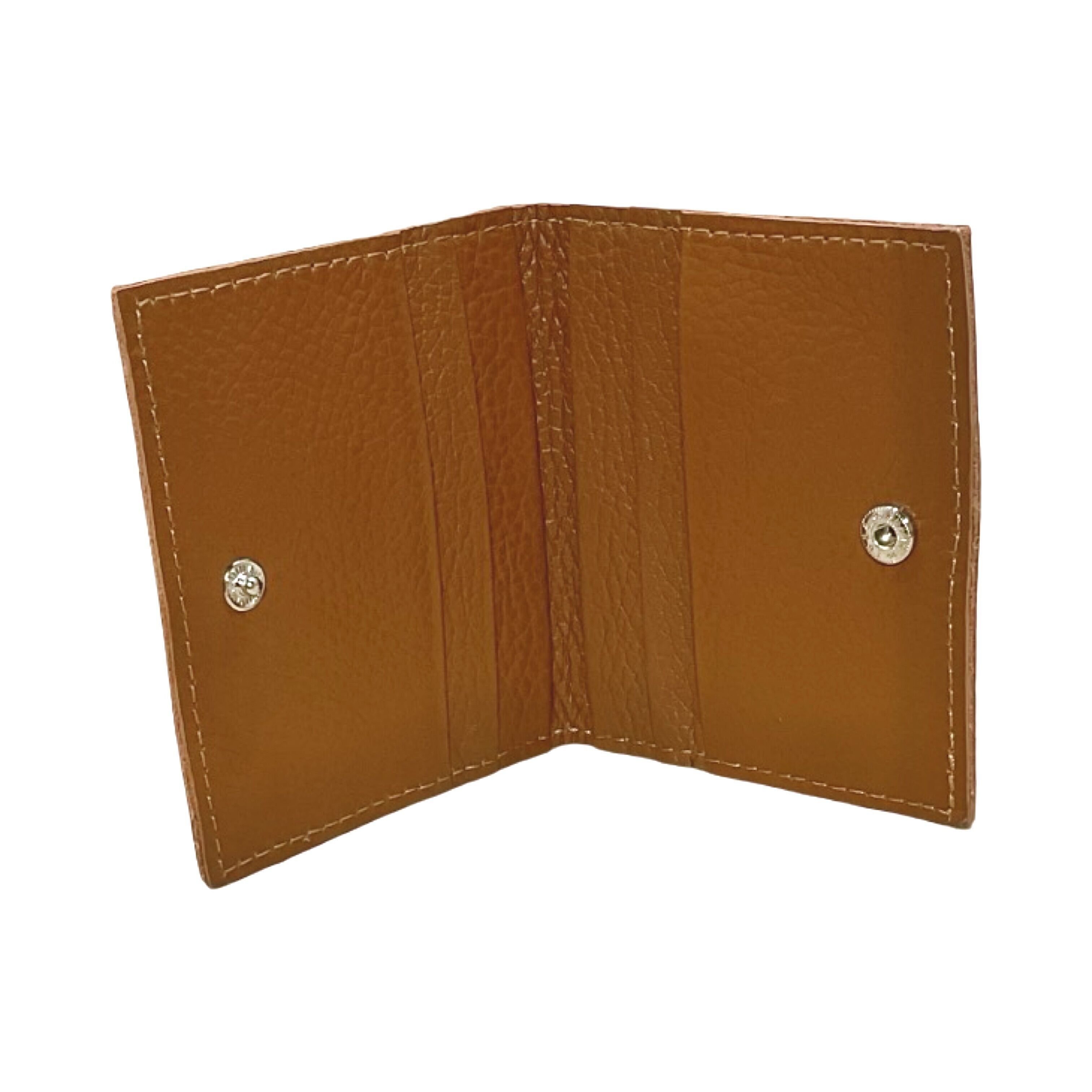 TARJETERO DE CUERO GRANULADO PARA 6 TARJETAS