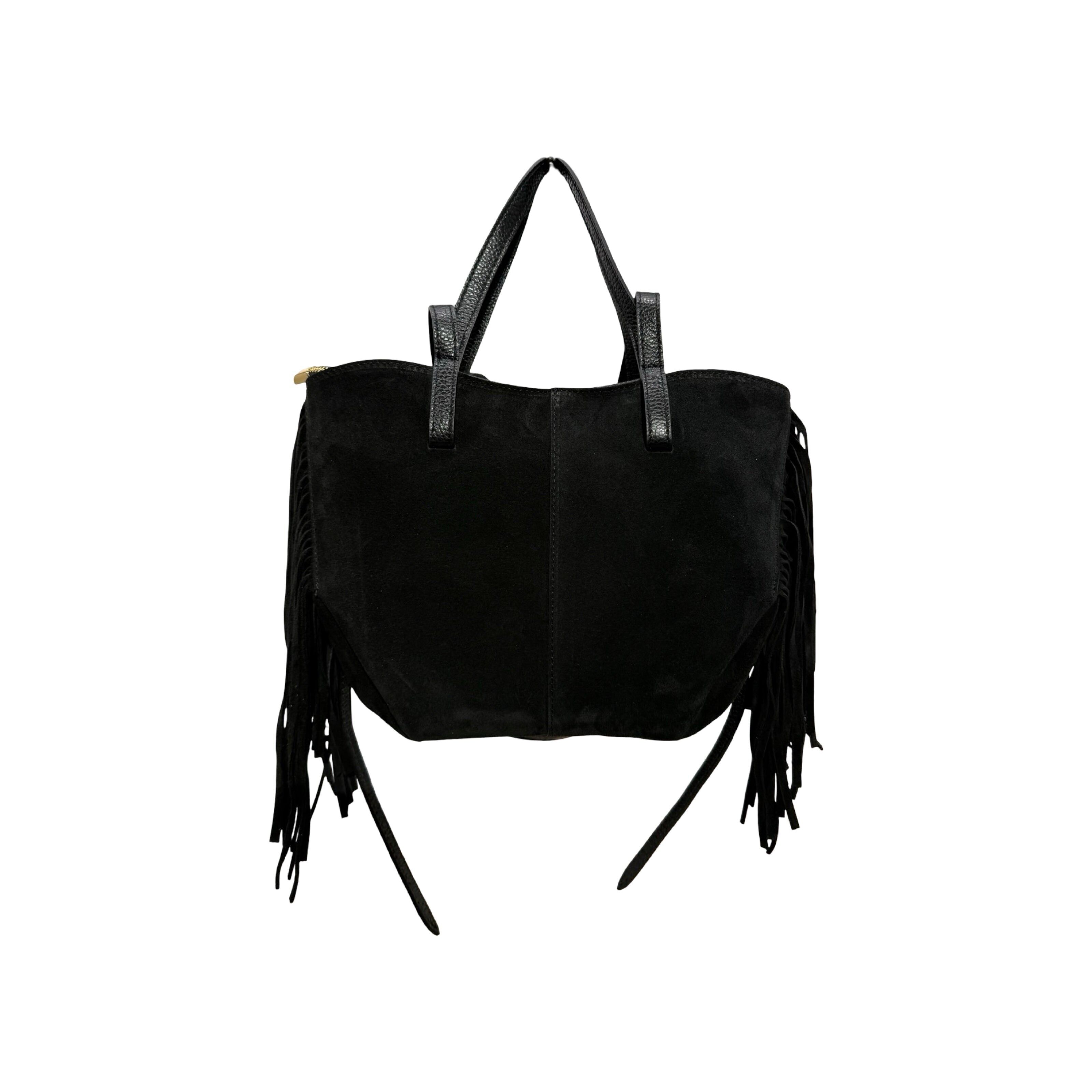 SAC CUIR SUEDE MINI SHOP FRANGE