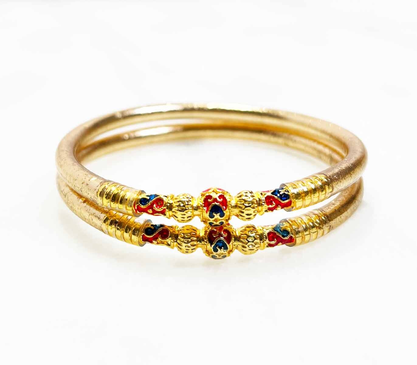 Bracciale buddista autentico SUKHOTHAI MANTRA BLU - Champagne