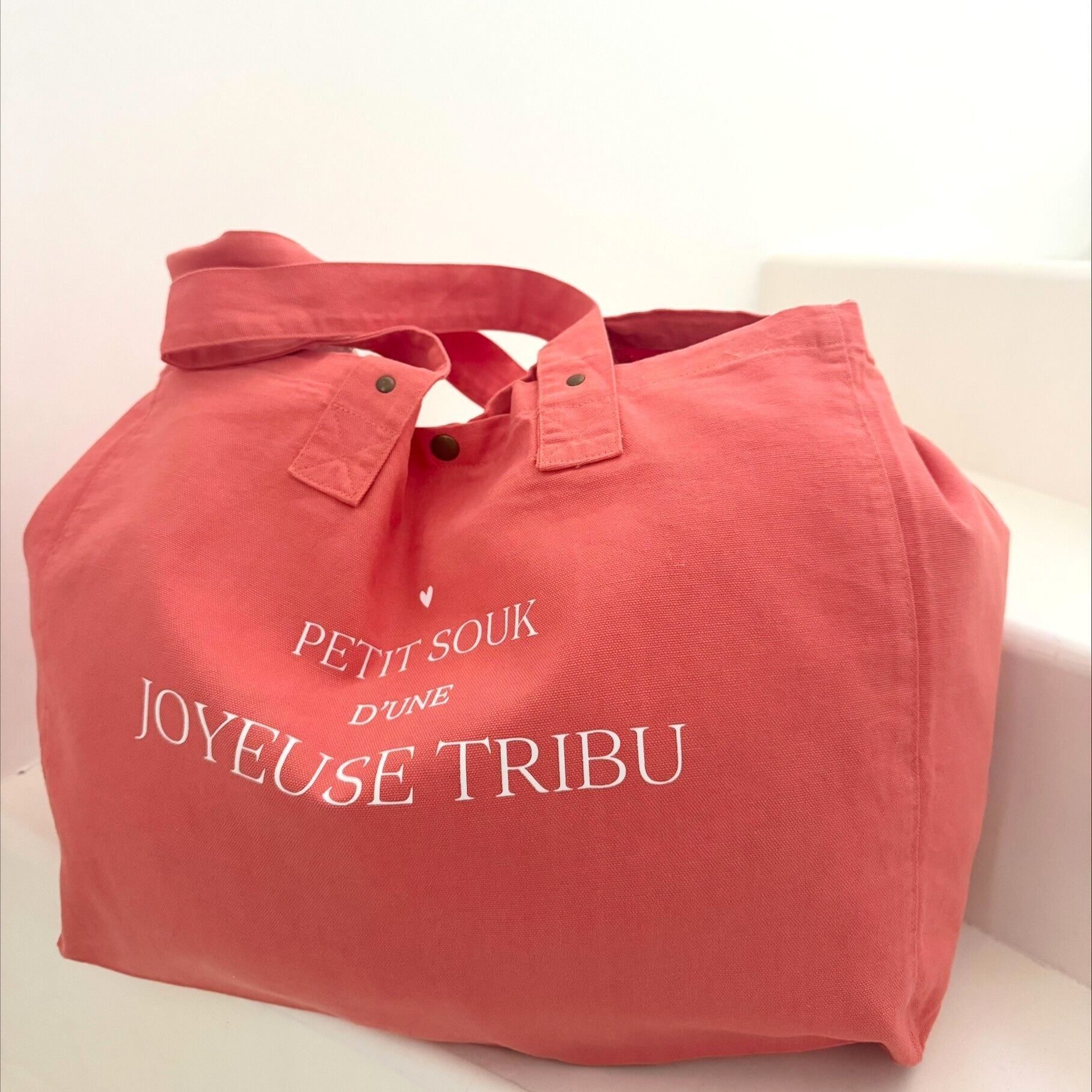 Grand Cabas "Petits souk d'une joyeuse Tribu" 5 coloris au choix