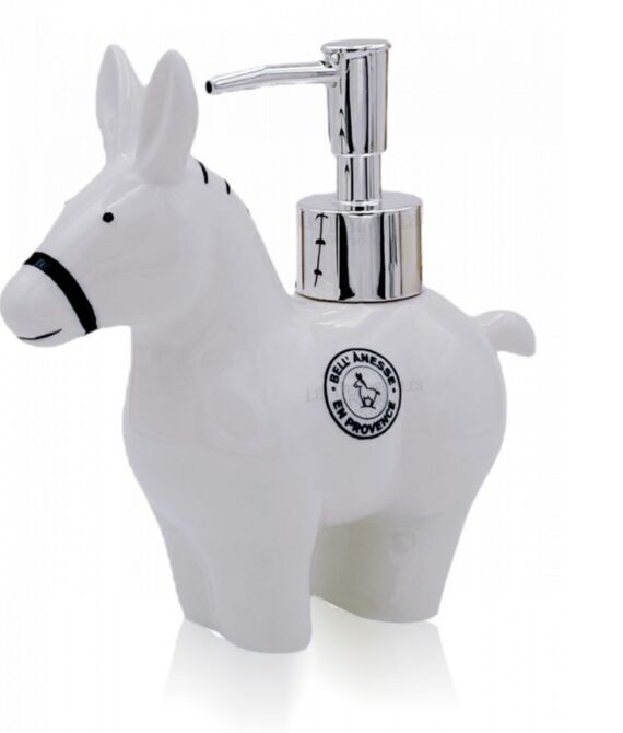 DISPENSER DI SAPONE LIQUIDO IN PORCELLANA A FORMA DI ASINO