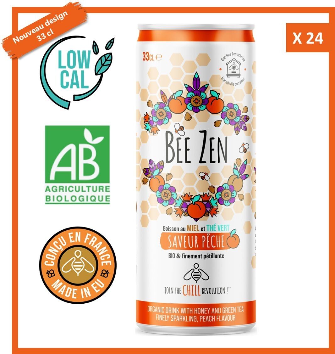 BEE ZEN - Pfirsich - 24 x 330 ml