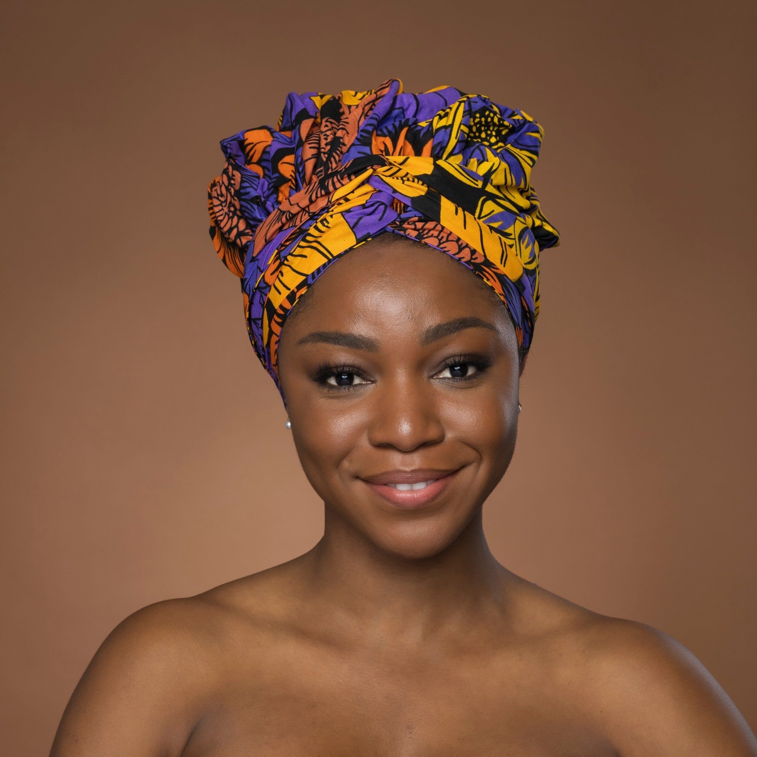 Buy wholesale Easy headwrap - Satin lined hair bonnet - Yellow