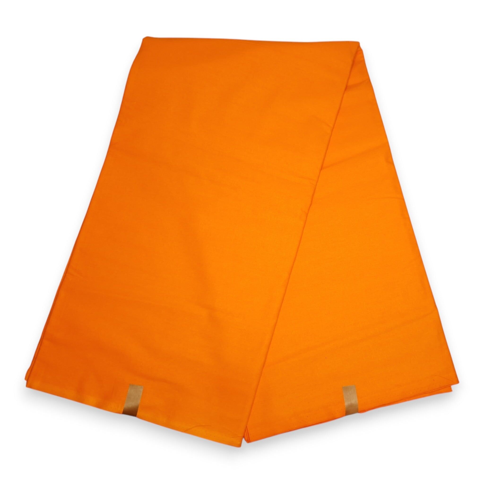 6 yards - Tissu uni orange - Couleur orange unie - 100 % coton