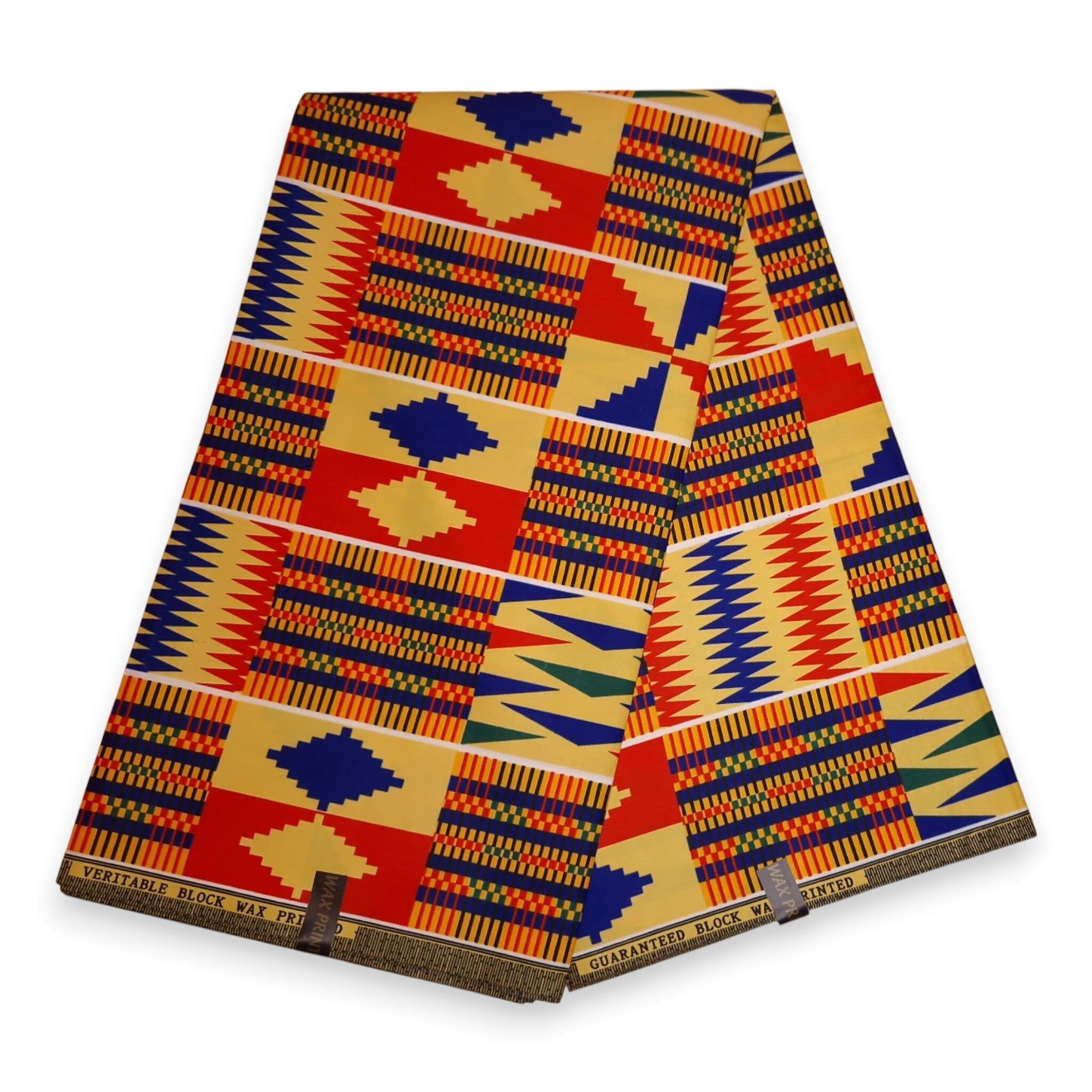 6 Yards - Afrikanischer Druckstoff - Kente PO-5061 - Baumwollmischgewebe