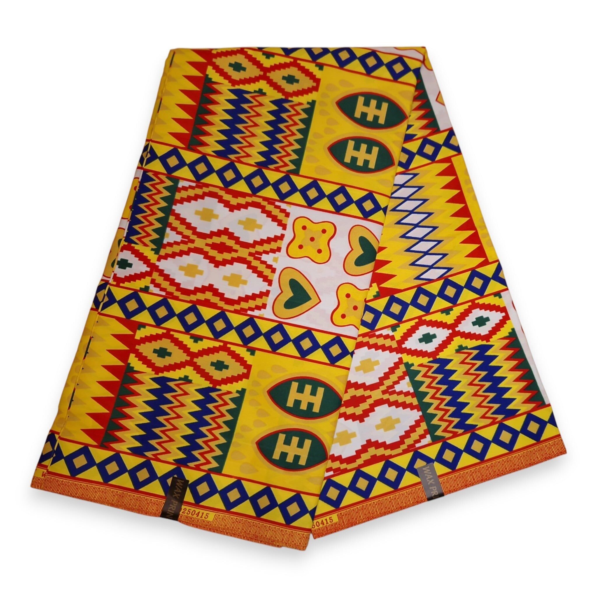 6 Yards - Afrikanischer Druckstoff - Kente PO-5063 - Baumwollmischgewebe
