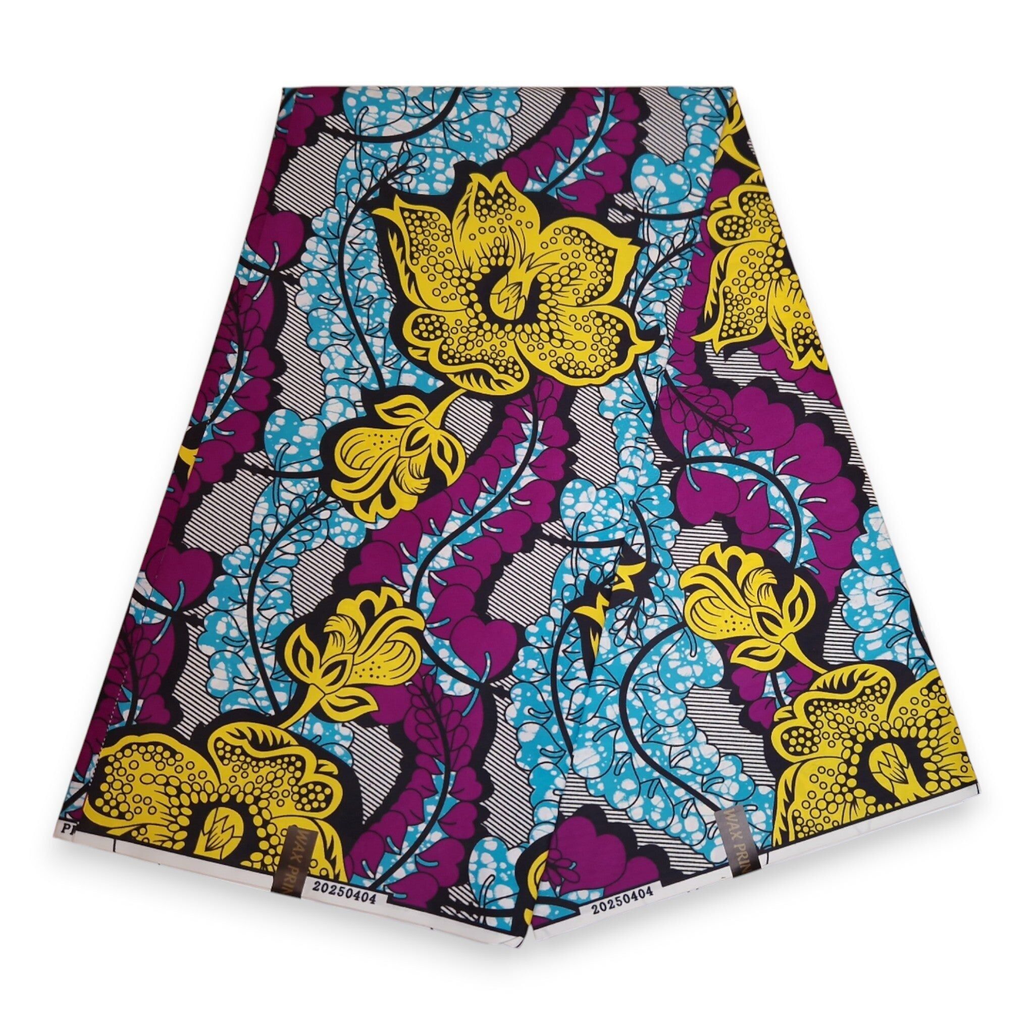 6 Yards – Afrikanischer Stoff mit Muster – Blau-Lila PO-5067 – Baumwollmischgewebe