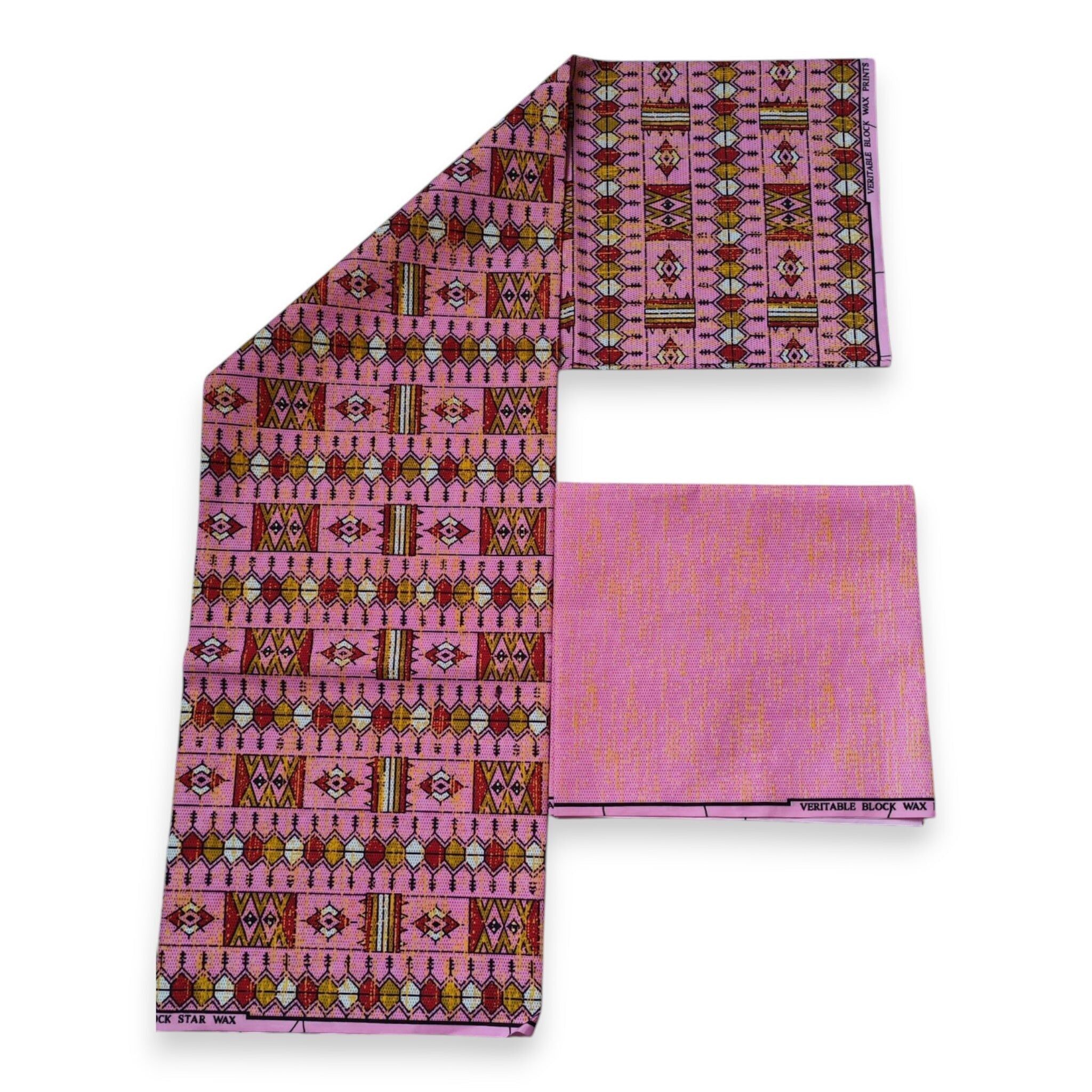 Tissu imprimé africain - Polycoton imprimé bicolore - 6 yards (4+2 yards) PO-5033