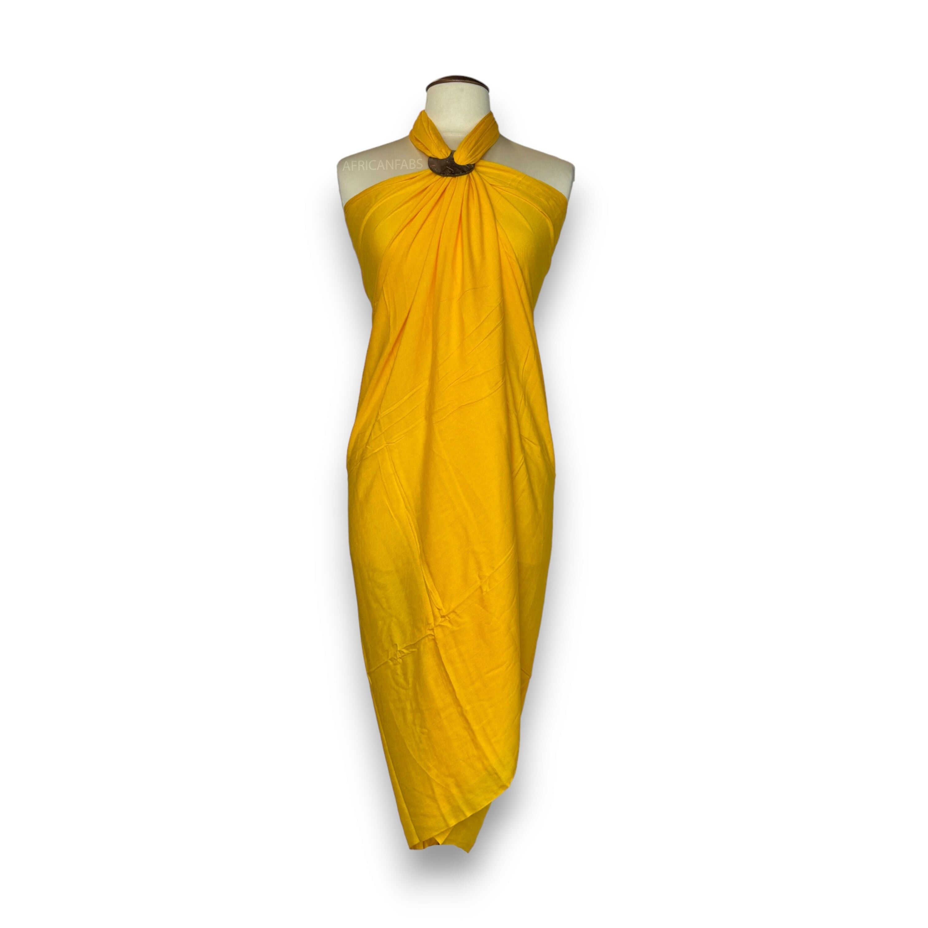 Sarong / paréo - Jupe portefeuille de plage - Jaune