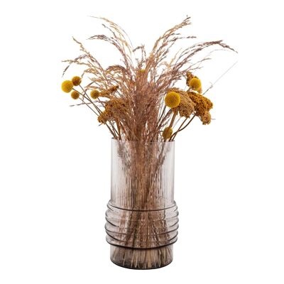 Bova Vase Smoked - Florero en vidrio ahumado
