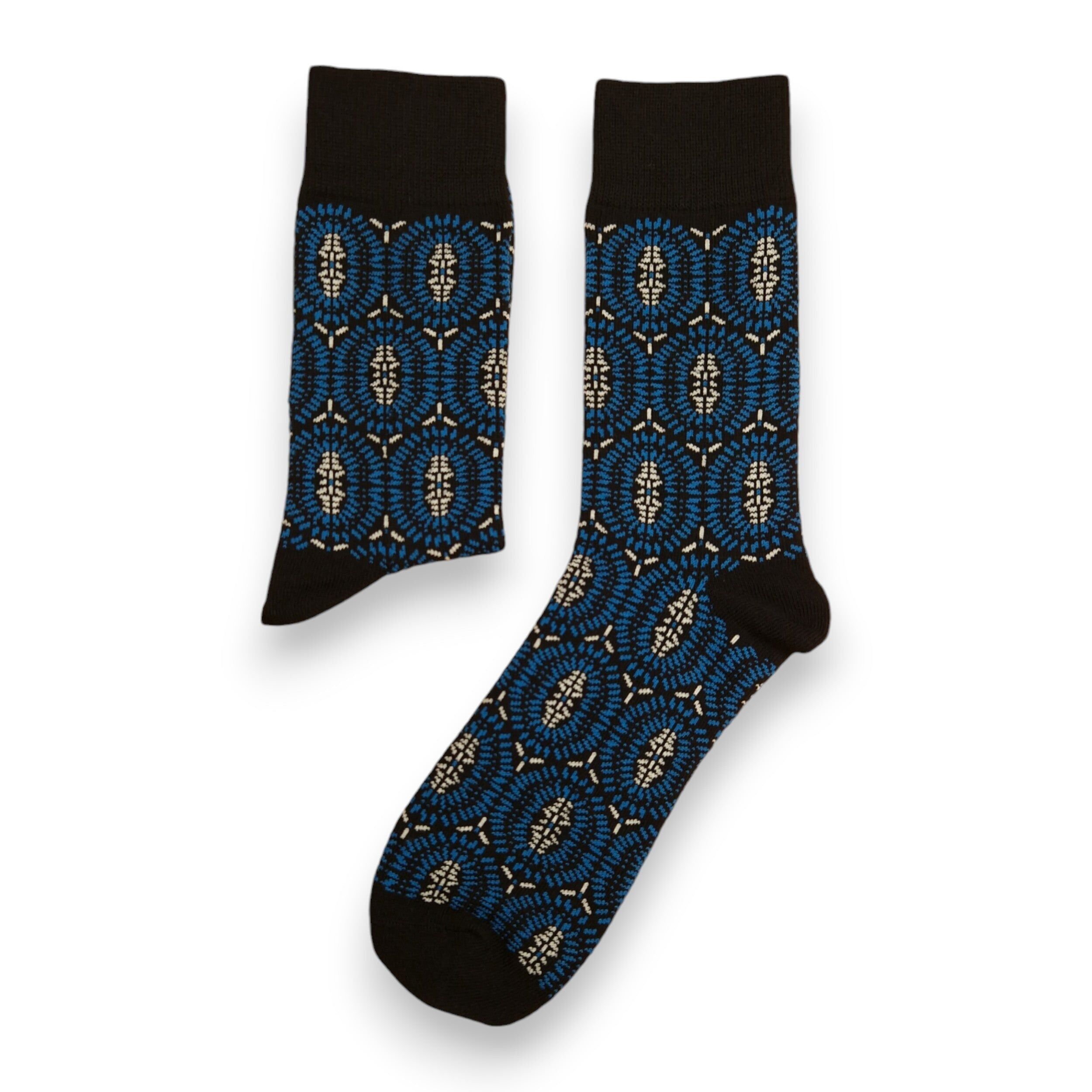 5 Paar - Afrikanische Socken / Afro-Socken - Blau Bogolan