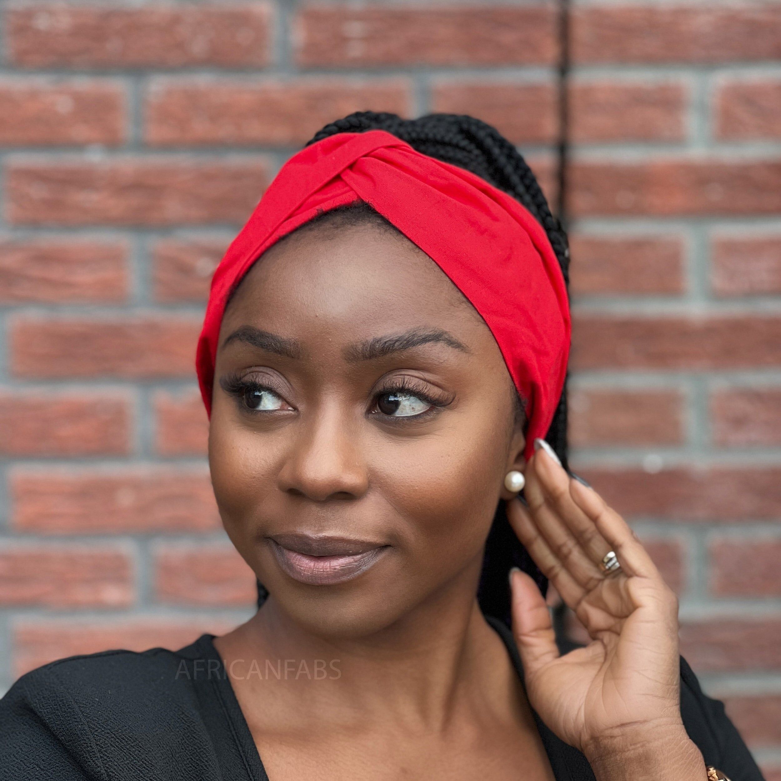 Rotes, gedrehtes Haarband, einfarbig – Erwachsene – Haaraccessoires