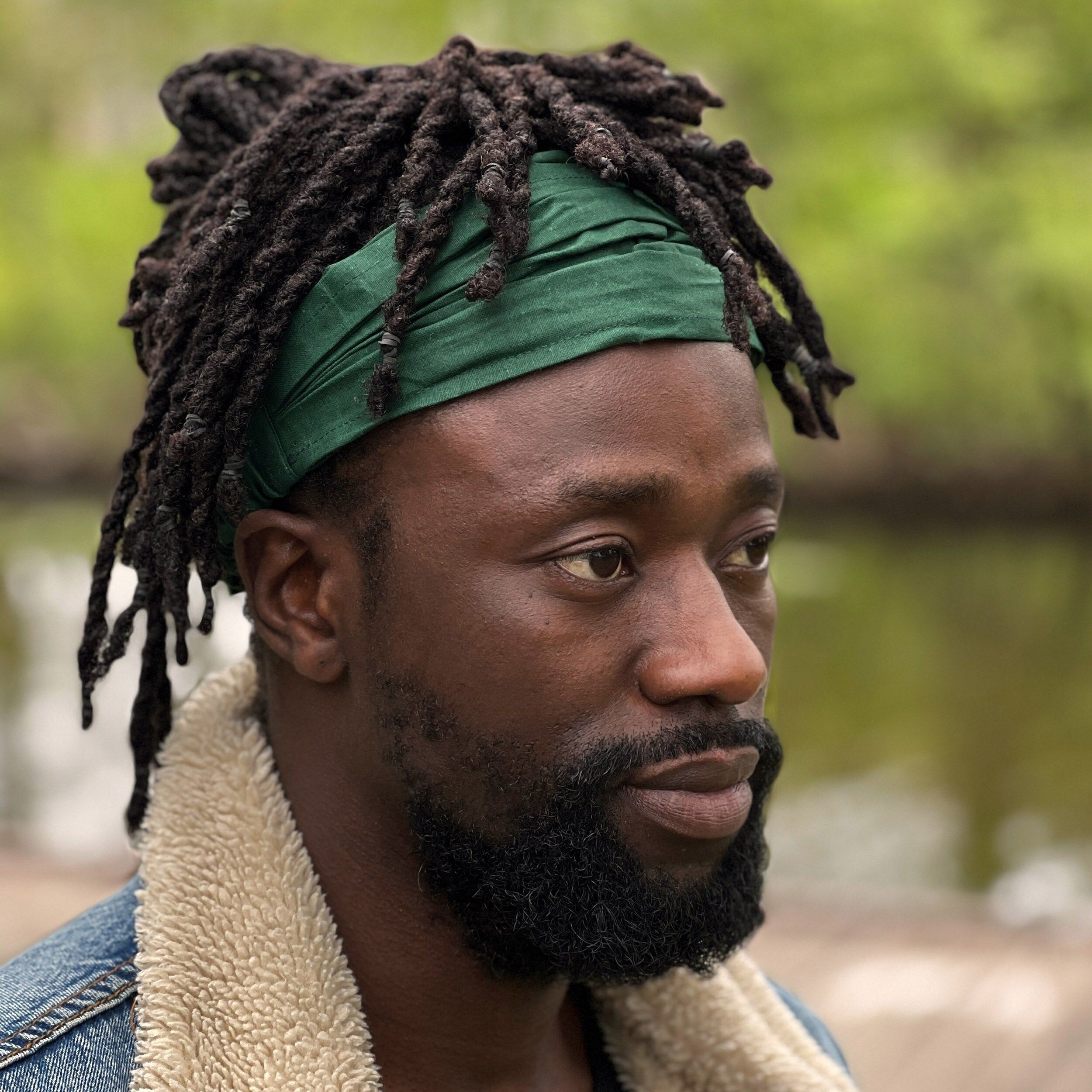 Bandeau vert - Unisexe Adulte - Accessoires pour cheveux en coton