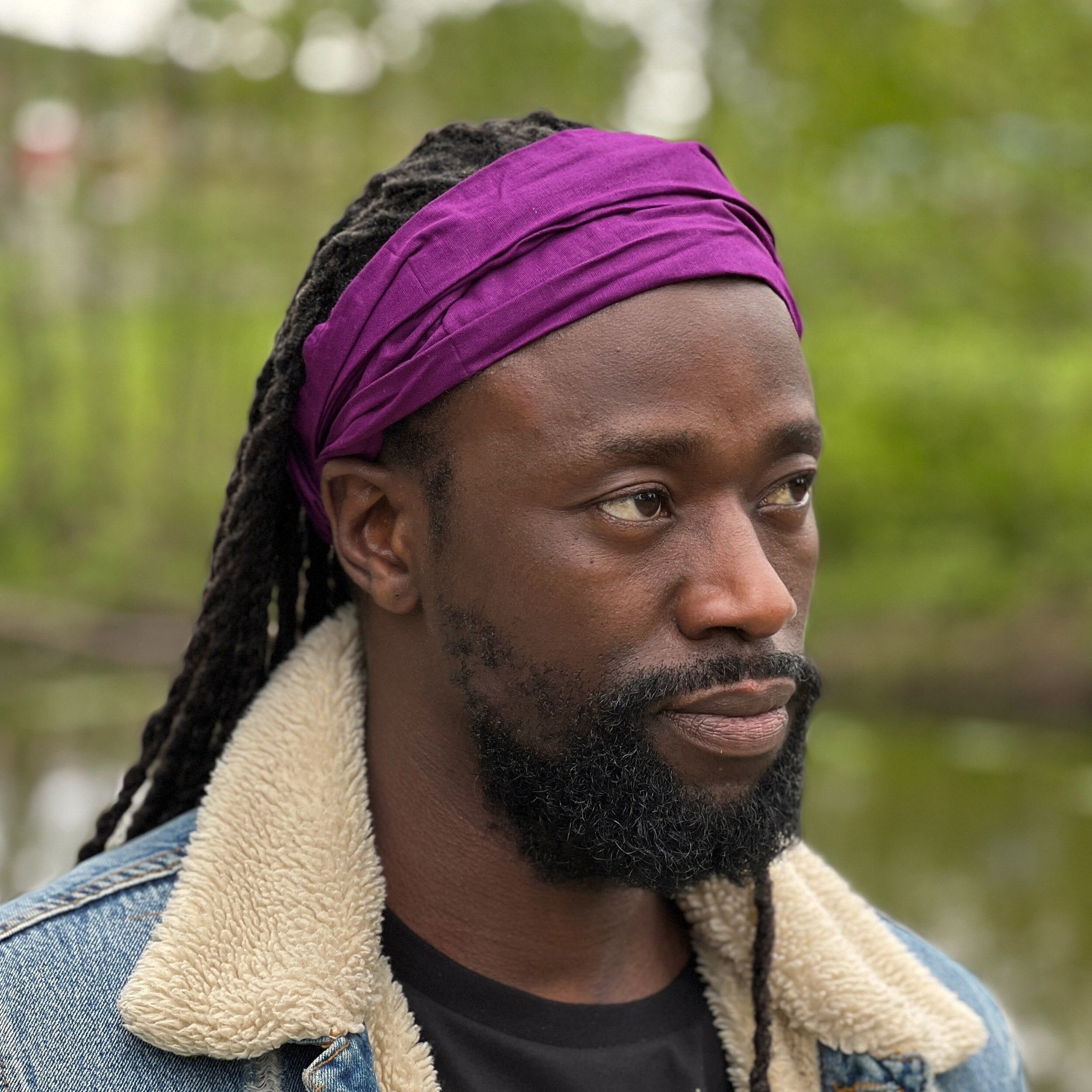 Fascia per capelli viola - Unisex per adulti - Accessori per capelli in cotone