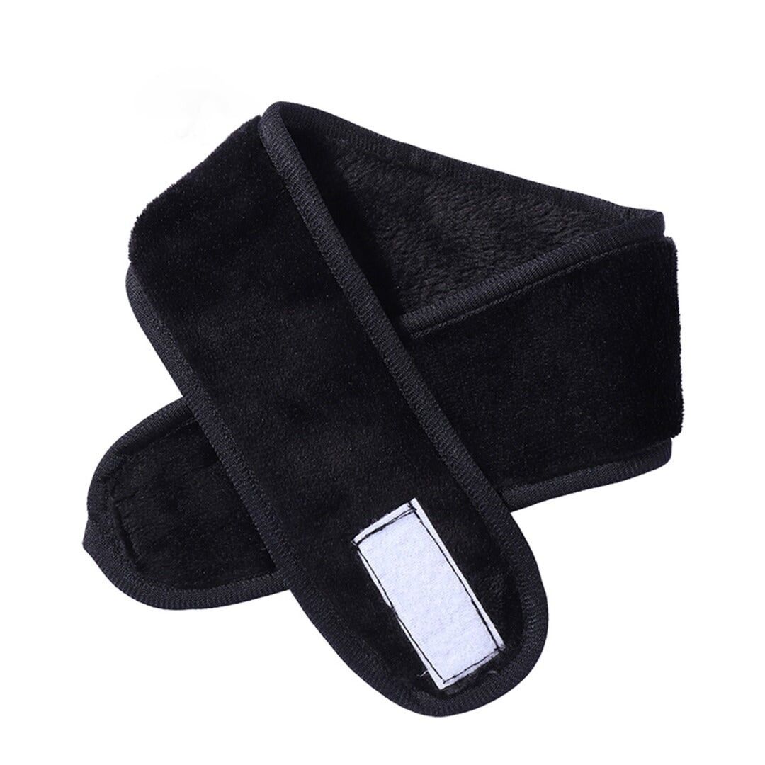 Fascia per capelli da trucco / Fascia per capelli in spugna per spa - Nero