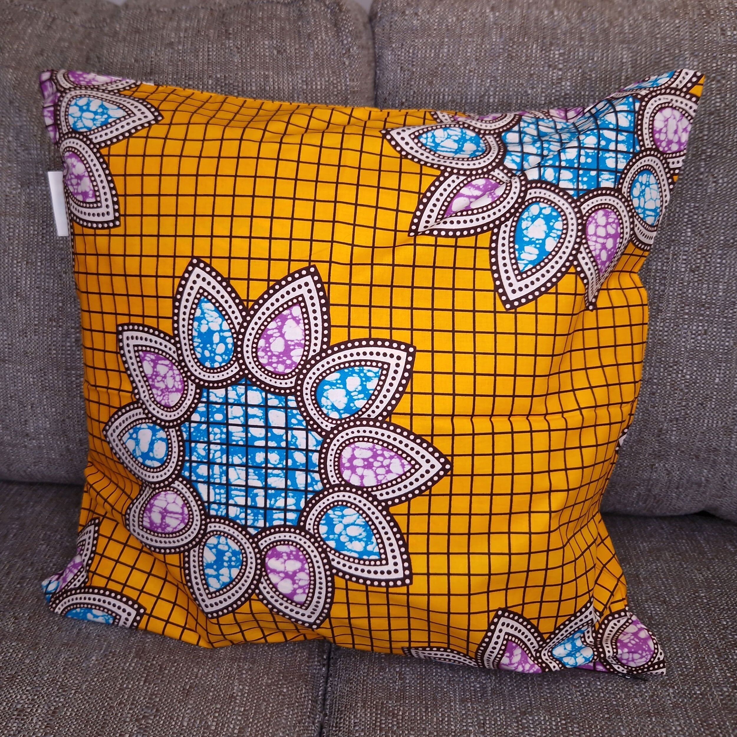 Federa per cuscino africana | Arancione - Cuscino decorativo 50x50cm - 100% cotone