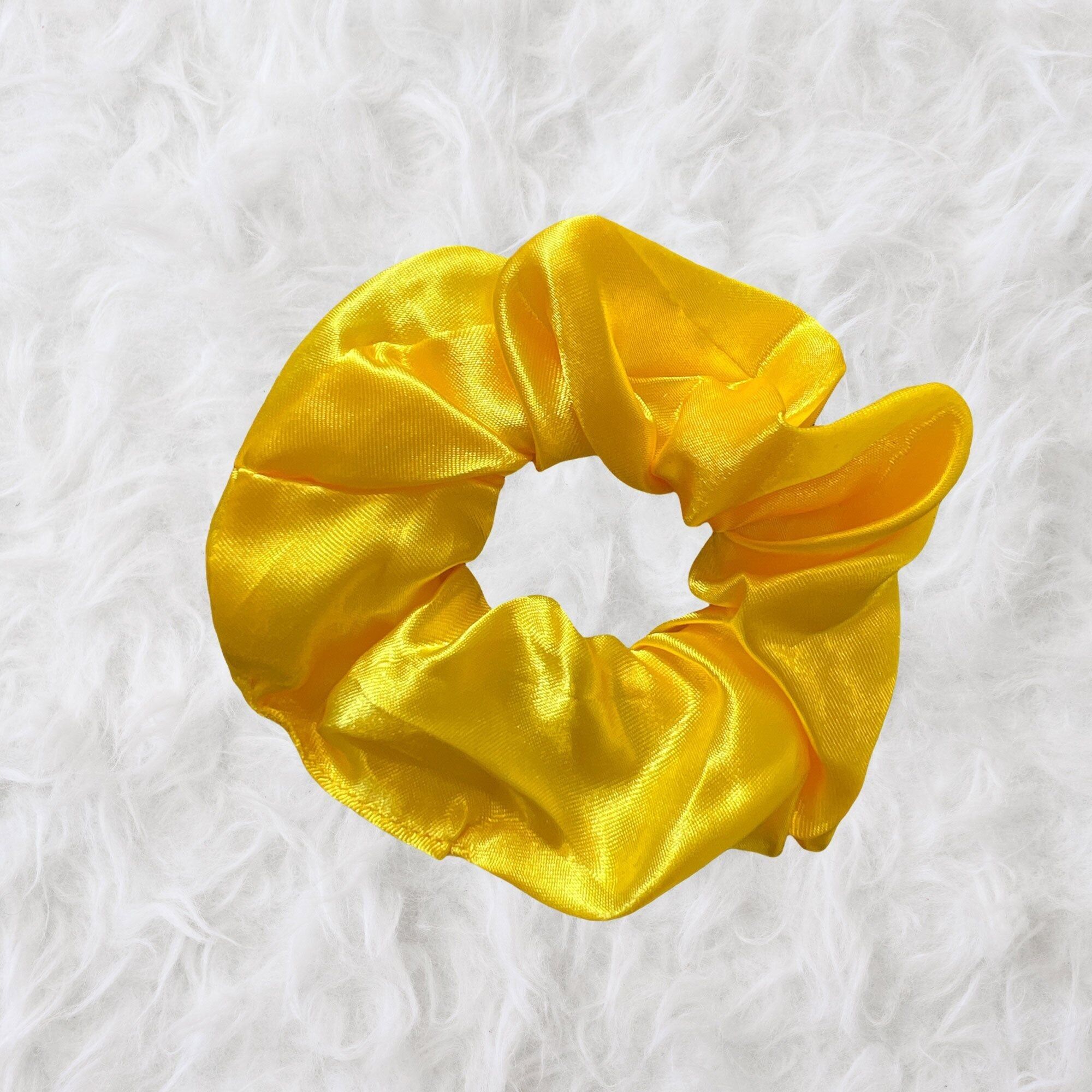 Scrunchie Satin - Accessori per capelli per adulti - Giallo