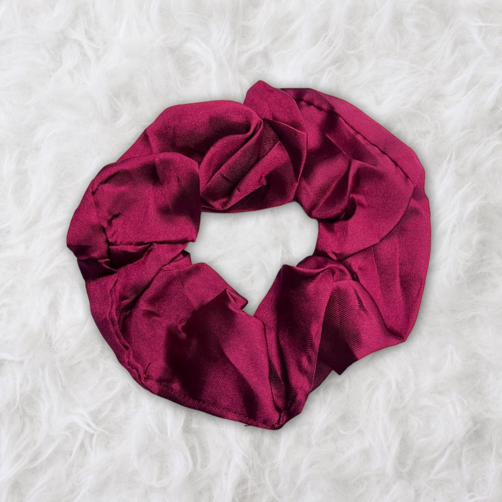 Scrunchie Satin - Accessori per capelli per adulti - Rosso bordeaux
