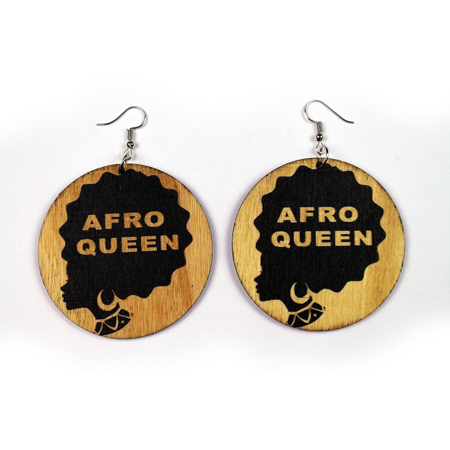 Boucles d'oreilles ethniques africaines en bois | Afro Queen