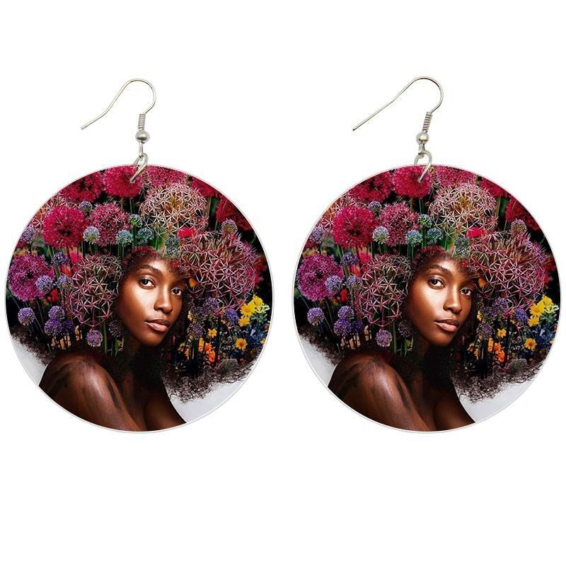 Orecchini ispirati all'Africa | Ragazza con i fiori afro
