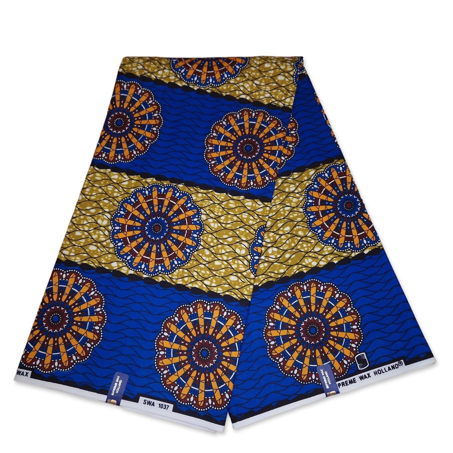 6 Yards - Afrikanischer Wachsdruckstoff - Blue Mills