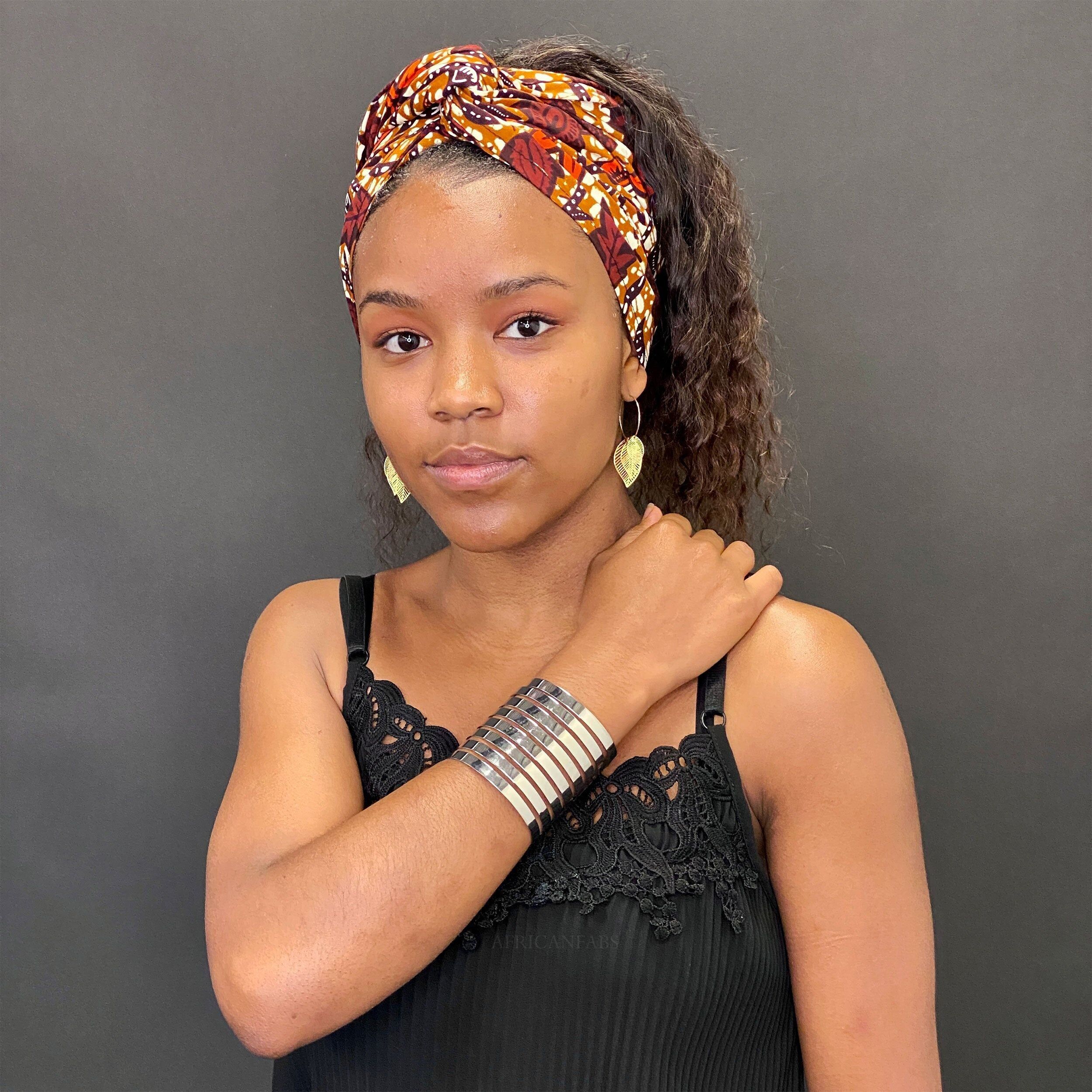 Bracciale rigido in stile africano - Argento