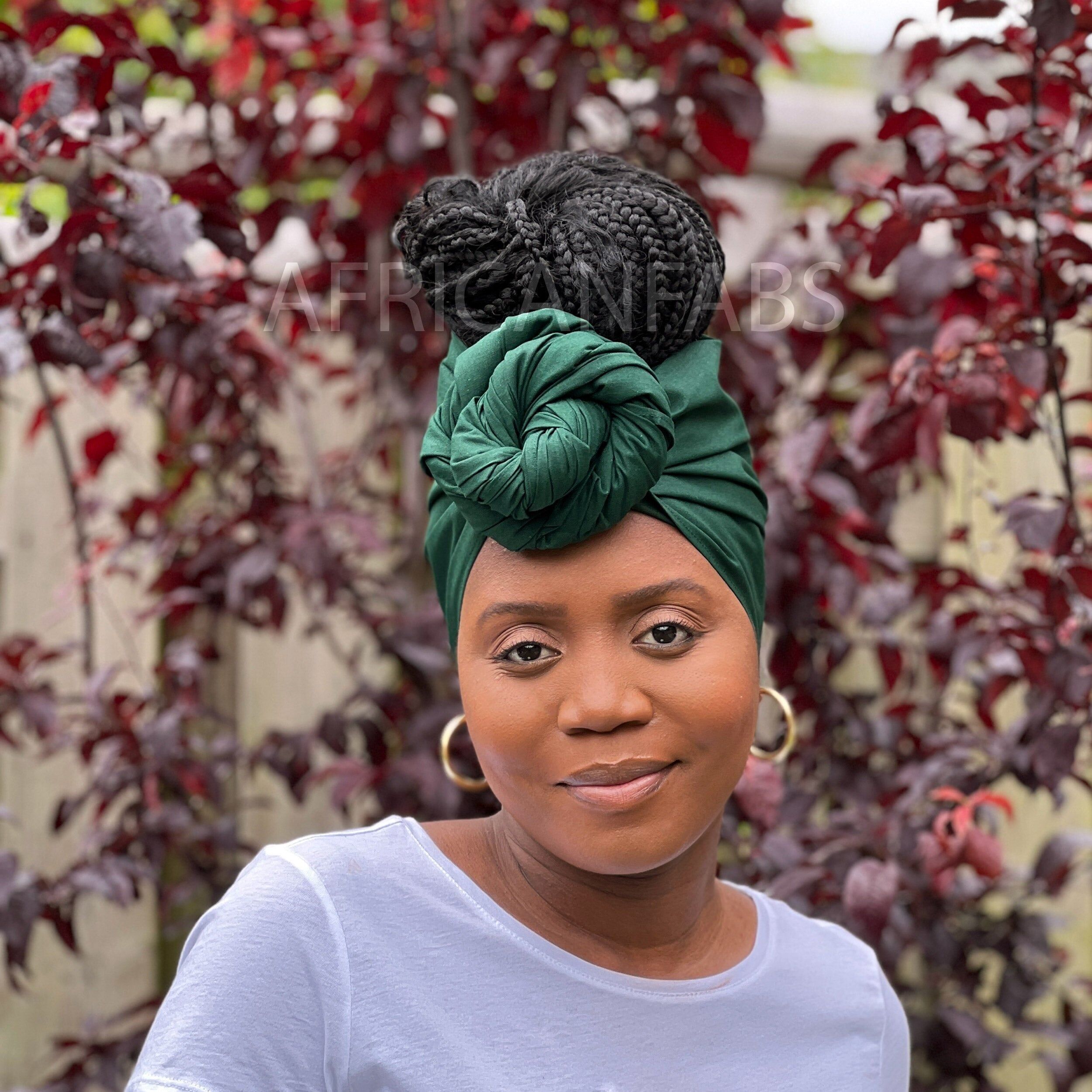 Colore verde unito - fascia per la testa