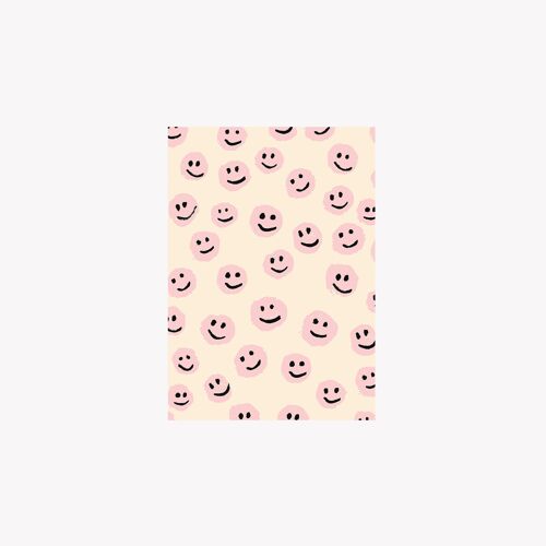 Pink Smiley - Postcard