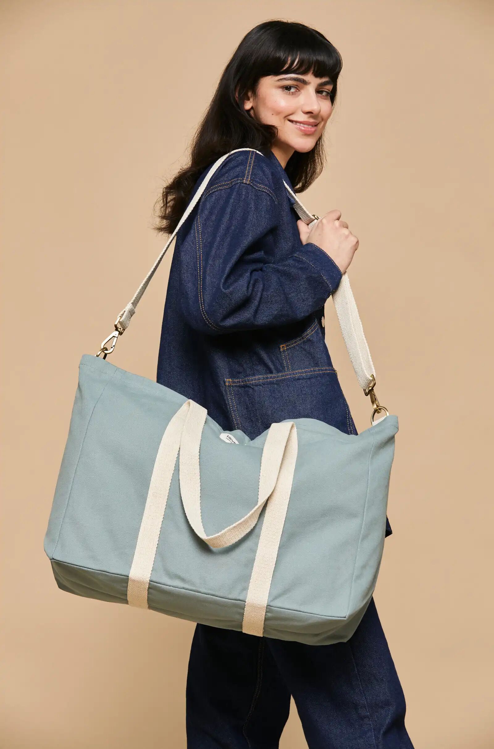 Jean Sage green weekend bag