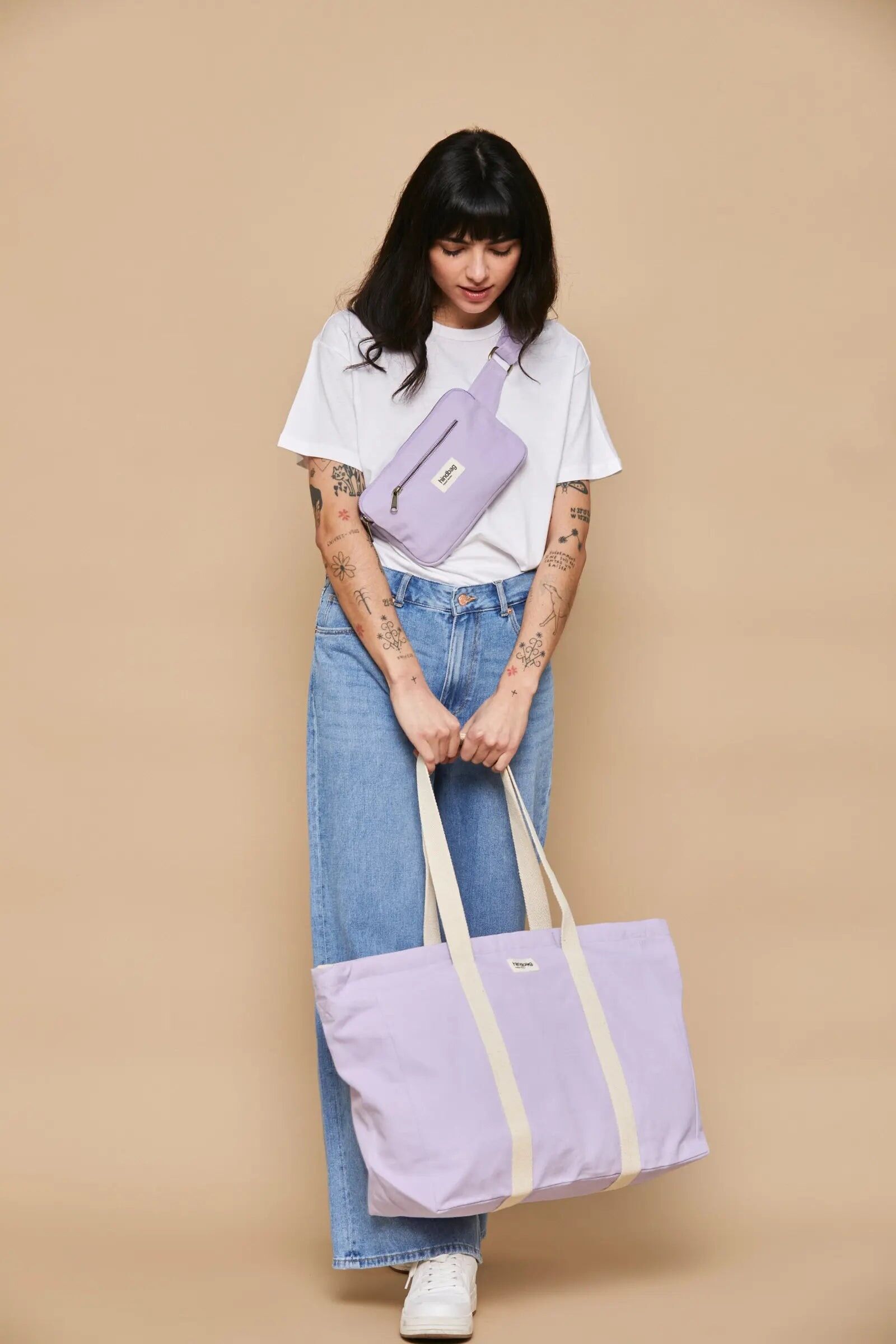 Jean Lilac weekend bag