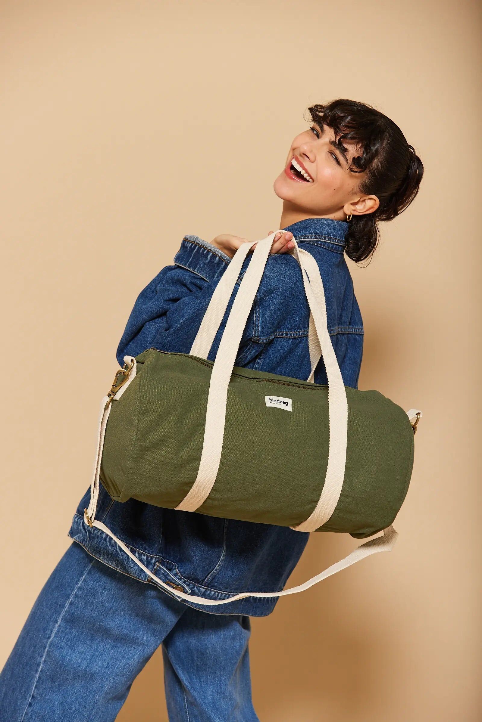 Simon Olive green duffel bag