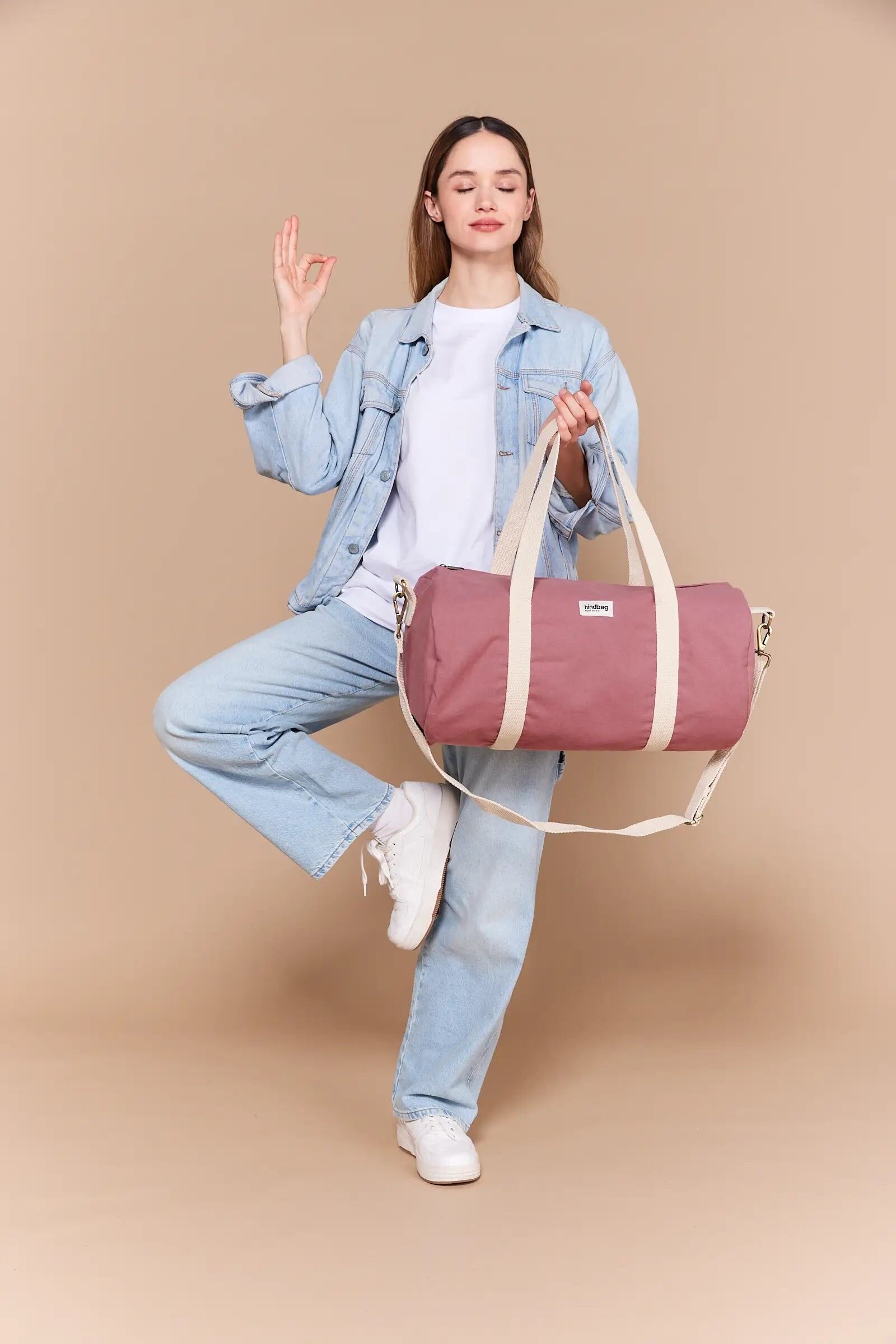 Simon Blush pink duffel bag