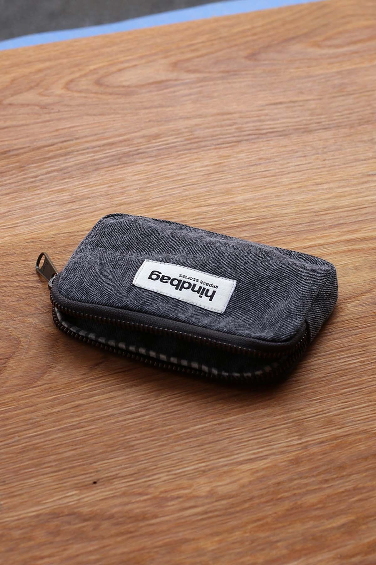 Lili Denim grey coin purse