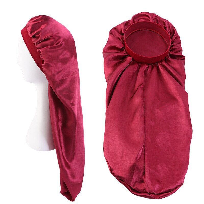 Cuffia in raso per Dreadlocks / Trecce / Rasta - Dreadsock rosso / Cuffia da notte in raso / Cuffia per capelli