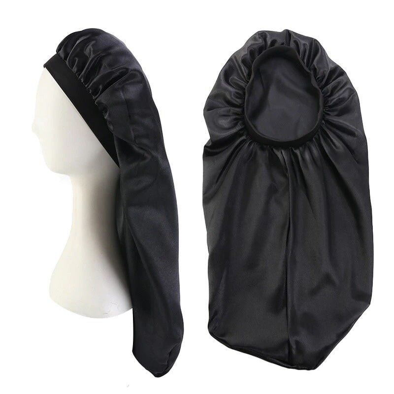 Cuffia in raso per Dreadlocks / Trecce / Rasta - Dreadsock nero / Cuffia da notte in raso / Cuffia per capelli