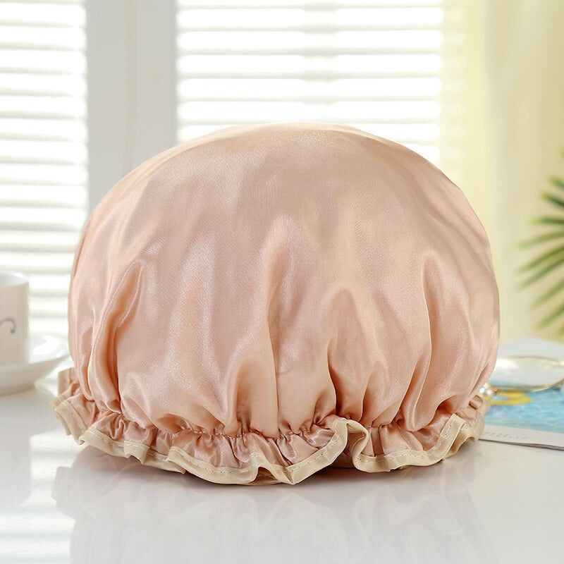 Große Duschhaube für volles Haar/Locken – Khaki