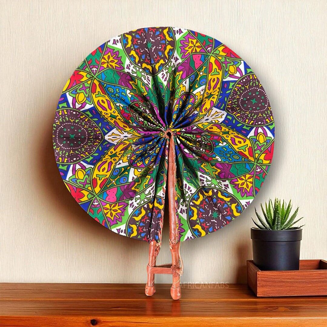 Ventaglio africano - Ventaglio con stampa Ankara - Kici - Multicolore 2