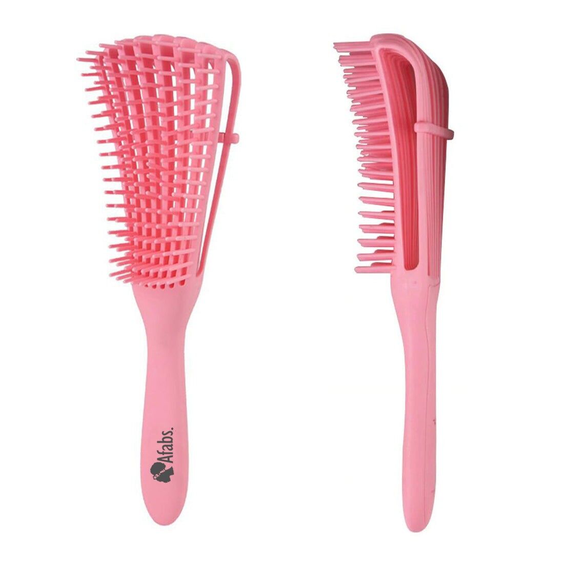 Spazzola districante Afabs® | Spazzola districante | Pettine per ricci | Spazzola per capelli afro | Rosa